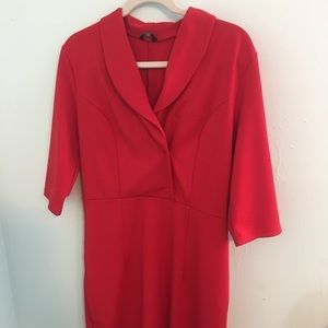 Bright Red dress with snap buttons